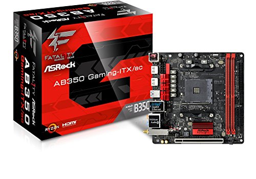 ASRock Fatal1ty AB350 Gaming-ITX/AC - Placa Base Gaming Mini-ITX (Socket AM4, 2X DDR4, Máx. 32GB, 2X HDMI, 4X SATA3, 1x Ultra M.2 (PCIe Gen3 x4), 1x PCIe 3.0 x16, 6X USB 3.1 Gen1 (1 Type-C))