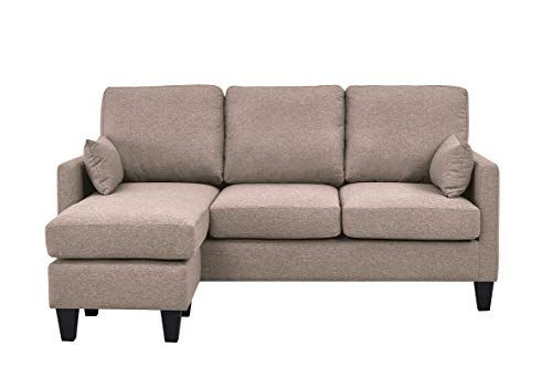 Astan Hogar Sofá Cama 3 Plazas con Chaise Longe, Tapizado Tela. Modelo Lena AH-AR40700AR, Arena, Astan Hogar Sofá Cama 3 Plazas con Chaise Longe, Tapizado Tela. Modelo Lena AH-AR40700AR, Arena,