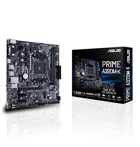 ASUS PRIME A320M-K - Placa Base AMD AM4 mATX con iluminación LED, DDR4 3200MHz, 32Gb/s M.2, HDMI, SATA 6Gb/s, USB 3.0 ASUS PRIME A320M-K - Placa Base AMD AM4 mATX con iluminación LED, DDR4 3200MHz, 32Gb/s M.2, HDMI, SATA 6Gb/s, USB 3.0