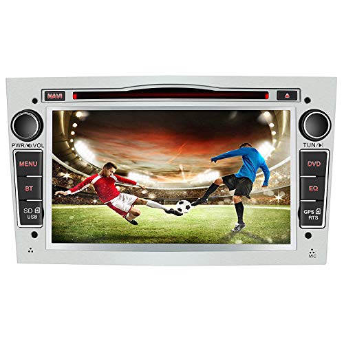 AWESAFE Radio Coche 7 Pulgadas con Pantalla Táctil 2 DIN para Opel, Opel Autoradio con Bluetooth/GPS/FM/RDS/CD DVD/USB/SD, Apoyo Mandos Volante, Mirrorlink y Aparcacimiento (Plata)