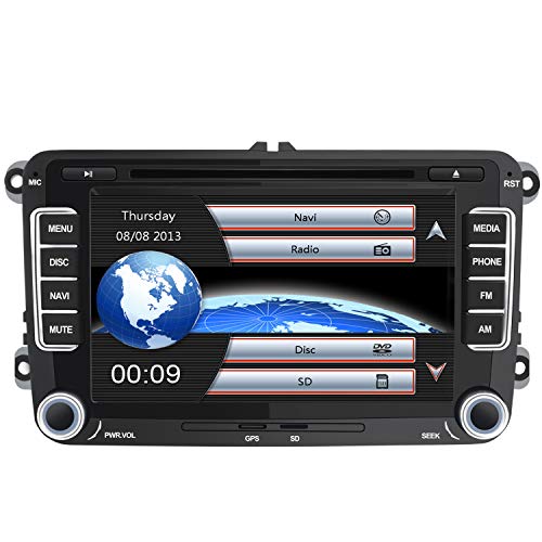 AWESAFE Radio Coche 7 Pulgadas con Pantalla Táctil 2 DIN para Volkswagen, Autoradio para VW Passat Transporter Polo Seat Altea Skoda Jetta Touran Caddy Sharan y Muchos Modelos de VW