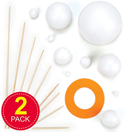 Baker Ross Juguete Educativo Crea tu Propio Sistema Solar (Paquete de 2 kits) Manualidades creativas para niños Baker Ross Juguete Educativo Crea tu Propio Sistema Solar (Paquete de 2 kits) Manualidades creativas para niños