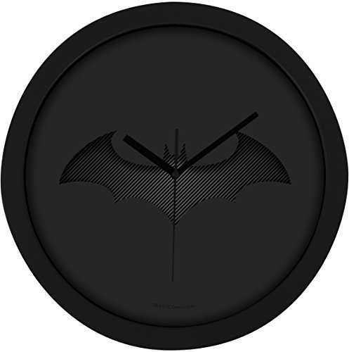 Batman Wanduhr – „Bat-Logo“ in Carbon-Optik – 0122044 Reloj de Pared, Negro, 28.0 x 28.0 x 4.5 cm