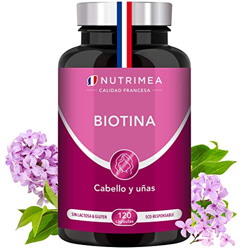 Biotina Zinc Selenio Vitamina B Crecimiento y Fortalecimiento del Cabello Barba Uñas Piel Biotin Natural Complemento Alimenticio Vegano Perdida de Cabello Anticaida Pelo Hombre y Mujer Para 4 Meses