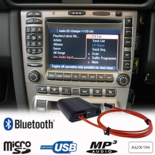 Bluetooth A2DP Manos Libres USB SD AUX Adaptador para Porsche 911 997 Boxster Cayman Cayenne PCM2.0/2.1 CDR23 / 24 Kit de Coche