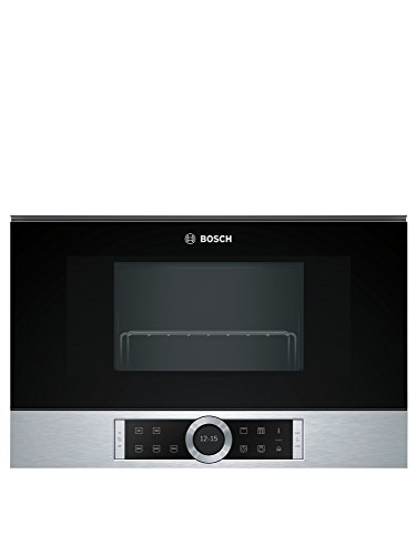 Bosch BEL634GS1 Serie 8 - Microondas integrable / encastre, 21 L, 900 W, color negro con acero inoxidable Bosch BEL634GS1 Serie 8 - Microondas integrable / encastre, 21 L, 900 W, color negro con acero inoxidable