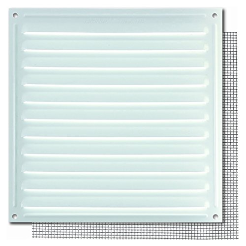 Brinox B73020D Rejilla con mosquitera, Lacado Blanco, 17 x 17 cm Brinox B73020D Rejilla con mosquitera, Lacado Blanco, 17 x 17 cm