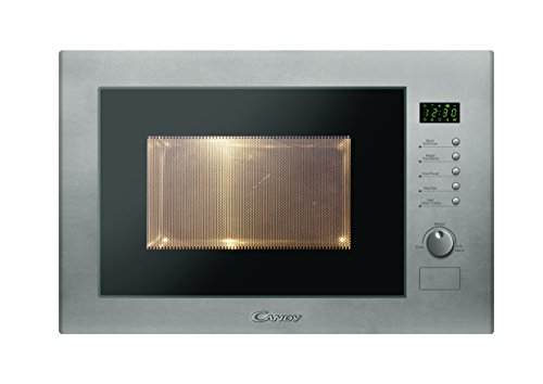Candy MIC25GDFX Microondas integrable con grill sin marco, plato giratorio 31,5 cm, 10 programas, 900 W-1000 W, 25 litros, acero inoxidable antihuellas Candy MIC25GDFX Microondas integrable con grill sin marco, plato giratorio 31,5 cm, 10 programas, 900 W-1000 W, 25 litros, acero inoxidable antihuellas