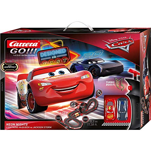 Carrera- Disney: Pixar Cars-Neon Nights Juego con Coches, Multicolor (Stadlbauer 20062477) Carrera- Disney: Pixar Cars-Neon Nights Juego con Coches, Multicolor (Stadlbauer 20062477)