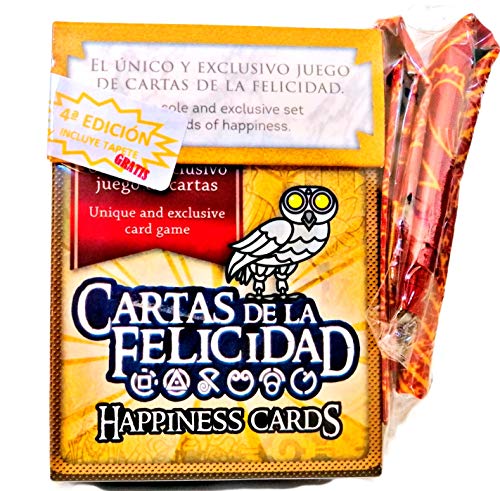 Cartas de la Felicidad, Juego de Cartas con baraja específica, Esotérico con Gran Poder de Atracción Capaz de Hacer Cumplir Tus Deseos y sueños, Incluye tapete para tirada de Cartas