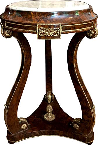 Casa Padrino Mesa Auxiliar barroca Caoba/Bronce A70 x 45cm - Mesa de Estilo Antiguo Luis XVI - Muebles Casa Padrino Mesa Auxiliar barroca Caoba/Bronce A70 x 45cm - Mesa de Estilo Antiguo Luis XVI - Muebles