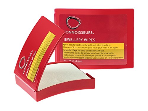Connoisseurs Jewellery – toallitas secas para Limpiar Joyas, 25 uds. Connoisseurs Jewellery – toallitas secas para Limpiar Joyas, 25 uds.
