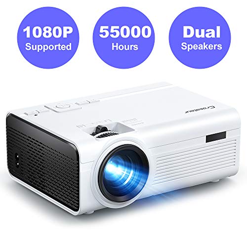 Crosstour Proyector, Mini Proyector Portátil Soporte Full HD Cine en Casa con Control Remoto 55,000 Horas de Vida Soporte HDMI USB MicroSD TV Stick(Cable HDMI/AV Incluido) Crosstour Proyector, Mini Proyector Portátil Soporte Full HD Cine en Casa con Control Remoto 55,000 Horas de Vida Soporte HDMI USB MicroSD TV Stick(Cable HDMI/AV Incluido)