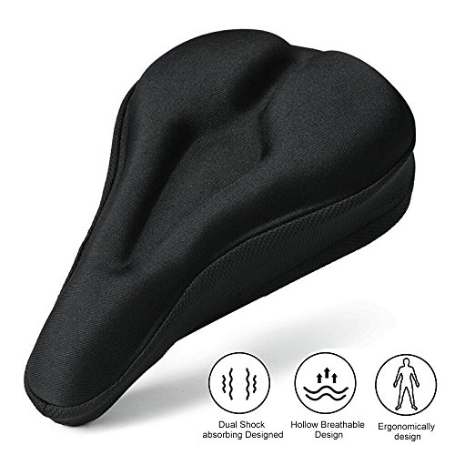 Cubierta de Asiento de Bicicleta, Rixow Sillín de Bicicleta Gel Sillín Cojín, Mejor para la Mayoría Monturas Universal Cubierta de Asiento de Bicicleta, Rixow Sillín de Bicicleta Gel Sillín Cojín, Mejor para la Mayoría Monturas Universal