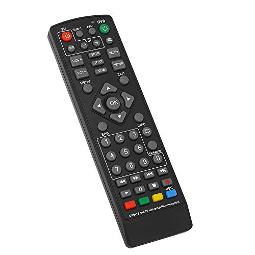 Docooler Mando a Distancia Universal DVB-T2, decodificador, Mando a Distancia Inalámbrico Smart TV sustitución STB para HDTV Smart TV Box Black Docooler Mando a Distancia Universal DVB-T2, decodificador, Mando a Distancia Inalámbrico Smart TV sustitución STB para HDTV Smart TV Box Black