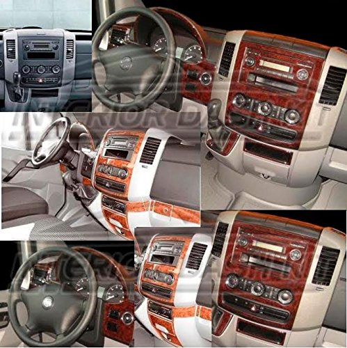 DODGE_SPRINTER Mercedes Sprinter 2500 3500 Crd de Diesel Burl Madera Interior Dash Juego de Acabados Set 2007 2008 2009 2010 2011