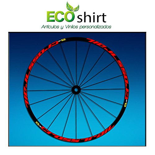 Ecoshirt 2X-APSD-0EGS Pegatinas Stickers Llanta Rim Mavic Crosstrail Bike 26" 27,5" Am58 MTB Downhill, Rojo 27.5"