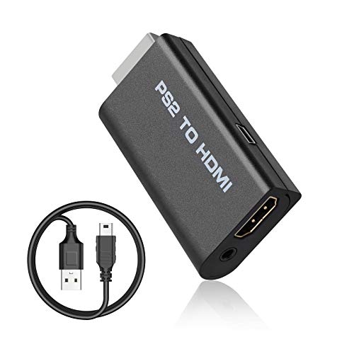 EEEKit - Adaptador de vídeo AV para Sony Playstation 2 PS2 a HDMI con salida de audio de 3,5 mm, para monitor HDTV HDMI EEEKit - Adaptador de vídeo AV para Sony Playstation 2 PS2 a HDMI con salida de audio de 3,5 mm, para monitor HDTV HDMI