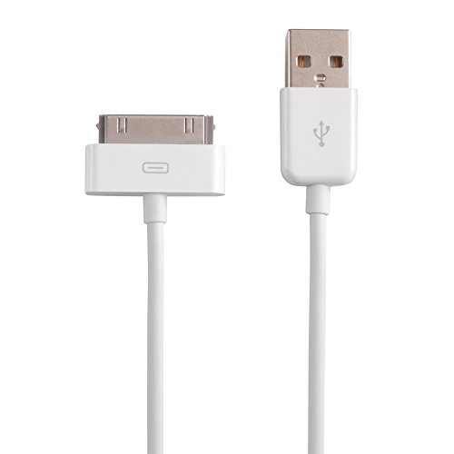 ELECTRÓNICA REY Cable Dock 30 Pines para iPhone 3G / 3Gs / 4 / 4s para Carga y Sincronización USB 2.0 de 1 Metro Color Blanco ELECTRÓNICA REY Cable Dock 30 Pines para iPhone 3G / 3Gs / 4 / 4s para Carga y Sincronización USB 2.0 de 1 Metro Color Blanco