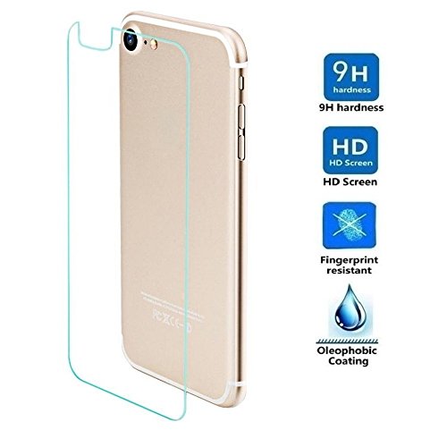 ELECTRÓNICA REY Protector de Pantalla Trasero para iPhone 7 / iPhone 8 / iPhone SE 2020, Cristal Vidrio Templado Premium