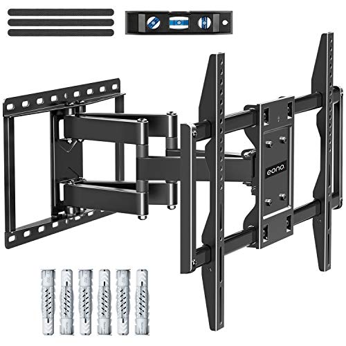 Eono by Amazon - Soporte TV Pared Giratorio Inclinable para la Muchos 42-70 Pulgadas (106cm-177cm) LED, LCD, OLED y Plasma Televisores hasta VESA 600x400mm y 45,5kg, con Tacos Fischer, Brazo TV PL2126 Eono by Amazon - Soporte TV Pared Giratorio Inclinable para la Muchos 42-70 Pulgadas (106cm-177cm) LED, LCD, OLED y Plasma Televisores hasta VESA 600x400mm y 45,5kg, con Tacos Fischer, Brazo TV PL2126