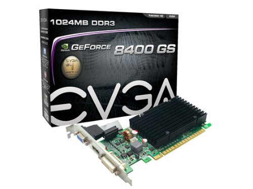 EVGA 01G-P3-1303-KR NVIDIA GeForce 8400 GS 1GB - Tarjeta gráfica (Pasivo, Windows 7 Home Premium, Windows 7 Home Premium x64, Windows 7 Professional, Windows 7 Professional x, NVIDIA, GeForce 8400 GS, GDDR3, PCI Express 2.0)