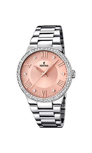 Festina Reloj Analógico para Mujer de Cuarzo con Correa en Acero Inoxidable F16719/3