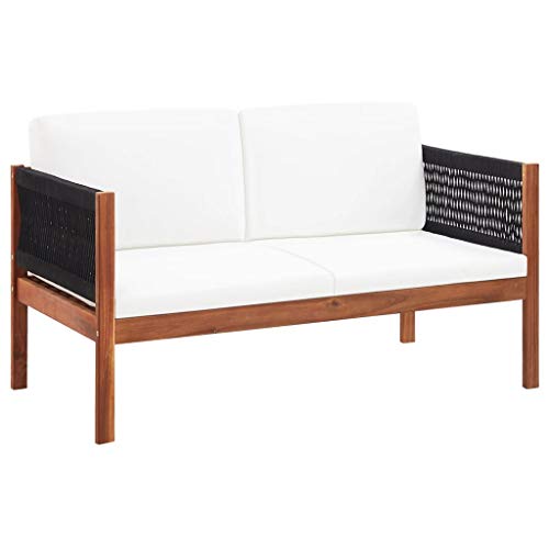 Festnight Sofá de Jardín de 2 plazas Madera de Acacia Maciza Sofas para Terraza Patio Exterior Festnight Sofá de Jardín de 2 plazas Madera de Acacia Maciza Sofas para Terraza Patio Exterior