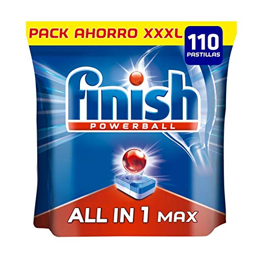 Finish Powerball All in 1 Max - Pastillas para el lavavajillas todo en 1 - formato 110 unidades