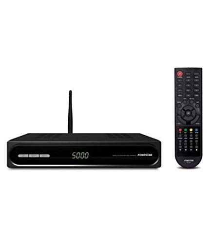 Fonestar RDS-584WHD - Receptor Satélite HD, WiFi, USB 2.0, Ethernet, 12 V DC, 1 A con adaptador incluido, Negro, 220 x 40 x 140 mm Fonestar RDS-584WHD - Receptor Satélite HD, WiFi, USB 2.0, Ethernet, 12 V DC, 1 A con adaptador incluido, Negro, 220 x 40 x 140 mm