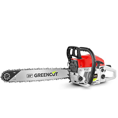 GREENCUT GS620X - Motosierra de gasolina con motor de 2 tiempos 62cc y 3,8cv con espada de 20'', Arranque Easy-Start, Sistema Anti-Vibración, Tecnología TRU-SHARP GREENCUT GS620X - Motosierra de gasolina con motor de 2 tiempos 62cc y 3,8cv con espada de 20'', Arranque Easy-Start, Sistema Anti-Vibración, Tecnología TRU-SHARP