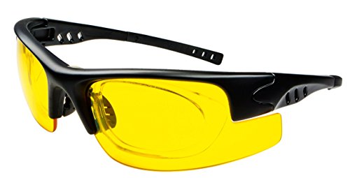 GSF Amarillo Cristal de pantalla de protección Gafas con Clip-on Marco para gafas – Computer Gafas de la pantalla – El 95% de cuota de luz azul