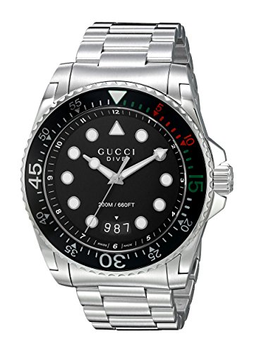 Gucci – Diver – Reloj de Pulsera analógico automático para Hombre Acero Inoxidable ya136208 Gucci – Diver – Reloj de Pulsera analógico automático para Hombre Acero Inoxidable ya136208