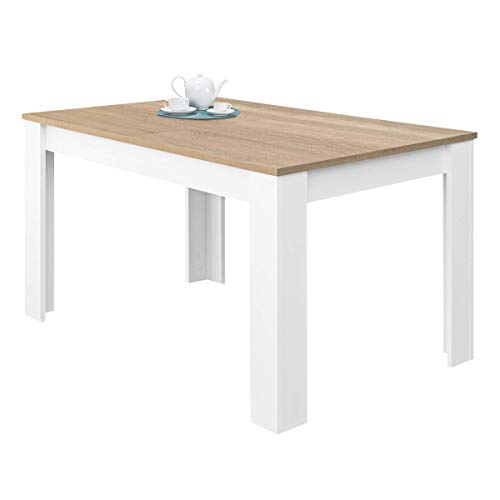 Habitdesign 0F4584A - Mesa de Comedor Extensible, Mesa salón o Cocina, Acabado en Color Blanco Artik y Roble Canadian, Modelo Kendra, Medidas: 123-173 cm (Largo) x 75 cm (Ancho) x 78 cm (Alto) Habitdesign 0F4584A - Mesa de Comedor Extensible, Mesa salón o Cocina, Acabado en Color Blanco Artik y Roble Canadian, Modelo Kendra, Medidas: 123-173 cm (Largo) x 75 cm (Ancho) x 78 cm (Alto)