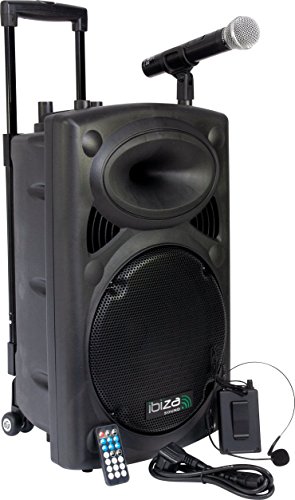 Ibiza Sound PORT12VHF- BT Sistema de sonido portátil y autónomo de 12"/30 cm, USB, Bluetooth, 700 W, Negro Ibiza Sound PORT12VHF- BT Sistema de sonido portátil y autónomo de 12"/30 cm, USB, Bluetooth, 700 W, Negro