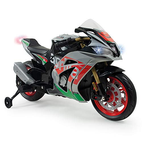 INJUSA- Aprilia 12V Moto Racing para Niños de más de 3 Años, con Luces y Sonidos, Multicolor, única (64900)