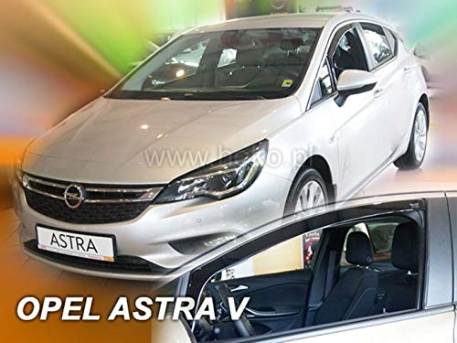 J&J AUTOMOTIVE J&J - Deflectores de Viento para Opel Astra V K 5 Puertas 2015-prés 2 Piezas J&J AUTOMOTIVE J&J - Deflectores de Viento para Opel Astra V K 5 Puertas 2015-prés 2 Piezas