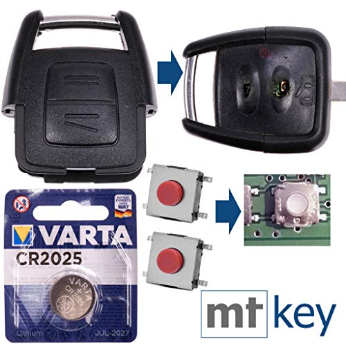 Juego de reparación Opel Juego de reparación de Llaves para automóvil con 2 Botones + botón + batería para Opel Astra G Zafira A Omega B Vetra B 2 Botones Juego de reparación Opel Juego de reparación de Llaves para automóvil con 2 Botones + botón + batería para Opel Astra G Zafira A Omega B Vetra B 2 Botones