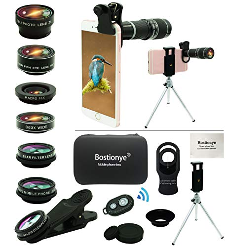Kit Lente Cámara Teléfono, 11 En 1, Zoom 20x Universal, 0.63 Angulo Ancho+15x Macro+198°ojo pez+2x Telefoto+Caleidoscopio+CPL/Starlight/Eyemask/Tripod/ Remoto, For Mayoría Smartphones Kit Lente Cámara Teléfono, 11 En 1, Zoom 20x Universal, 0.63 Angulo Ancho+15x Macro+198°ojo pez+2x Telefoto+Caleidoscopio+CPL/Starlight/Eyemask/Tripod/ Remoto, For Mayoría Smartphones