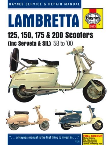 Lambretta Li, TV, SX & DL Scooters Service & Repair Manual: 1958-1998 (Haynes Service and Repair Manuals) by Phil Mather (15-Apr-2013) Hardcover