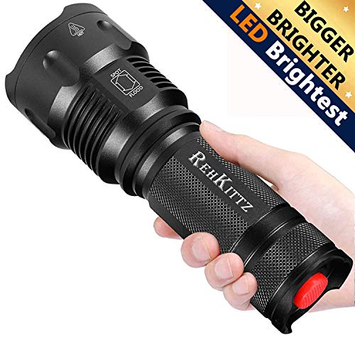 Linterna LED Alta Potencia Militar T6 de Enfoque Ajustable Impermeable de Táctica Antorcha Luz para Ciclismo Montañismo Camping Senderismo Emergencia Portátil Linternas