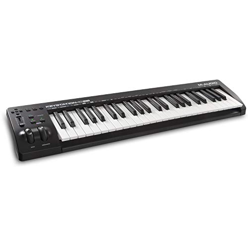 M-Audio Keystation 49MK3 - Teclado Controlador MIDI Compacto de 49 teclas con controles asignables, ruedas de cambio de tono - modulación, conectividad Plug-and-Play (Mac/PC) y software incluida