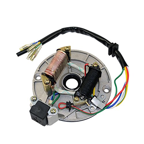Magneto STOR Placa de Encendido 2 Polos Bobina 5 Hilos para 50CC 70CC 90CC 110CC 125CC TaoTao SunL Kazuma Pit Bike ATV Quad Magneto STOR Placa de Encendido 2 Polos Bobina 5 Hilos para 50CC 70CC 90CC 110CC 125CC TaoTao SunL Kazuma Pit Bike ATV Quad