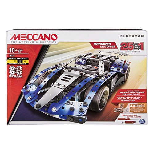 MECCANO Meccano-MECCANO-6044495-Meccano Model Set Rennwagen – Konstruktionsspielzeug-Modellbau – Bauen mit Werkzeug 6044495 25-Juguete de construcción con Herramientas, Multicolor (Spin Master MECCANO Meccano-MECCANO-6044495-Meccano Model Set Rennwagen – Konstruktionsspielzeug-Modellbau – Bauen mit Werkzeug 6044495 25-Juguete de construcción con Herramientas, Multicolor (Spin Master