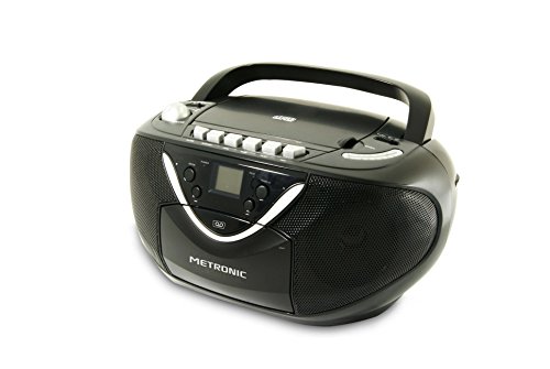 Metronic 477131 - Radio CD / MP3 cassette, negro Metronic 477131 - Radio CD / MP3 cassette, negro