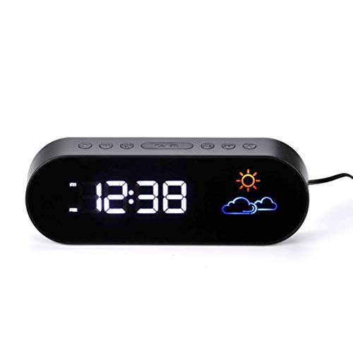 No logo Tin-YAEN Reloj de Alarma for los durmientes Pesados ​​Reloj de la Oficina Mesa de Dormitorio regulador Multicolor Pantalla Digital Relojes de Alarma casera de la decoración