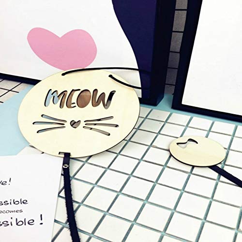 NOBRAND para casa Jl Fotos Ver Cuerda de Cuero de Vaca de Madera Pared de la decoración Tarjeta de los niños de decoración de Interior (maullido) (Color : Meow) NOBRAND para casa Jl Fotos Ver Cuerda de Cuero de Vaca de Madera Pared de la decoración Tarjeta de los niños de decoración de Interior (maullido) (Color : Meow)
