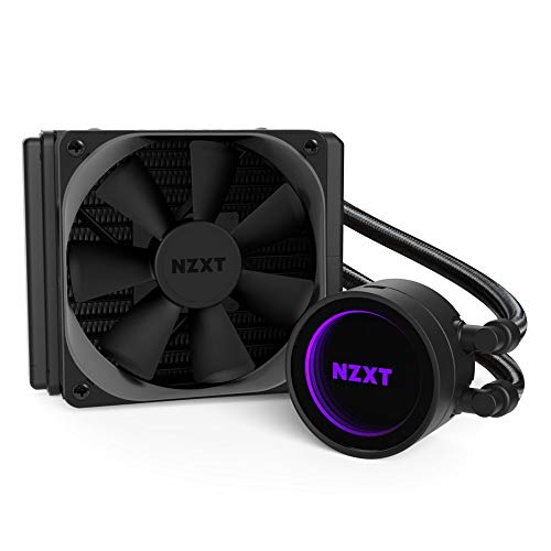 NZXT Kraken M22 120 mm - Refrigerador líquido de CPU RGB - Con tecnología CAM - Diseño de espejo infinito - Tubos extendidos reforzados - Ventilador de radiador PWM Aer P 120 mm (incluido)