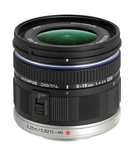 Olympus Objetivo M.Zuiko Digital ED 9-18 mm F4.0-5.6, Zoom Gran Angular, Adecuado para Todas Las cámaras MFT (Modelos Olympus OM-D & Pen, Serie G de Panasonic G), Negro Olympus Objetivo M.Zuiko Digital ED 9-18 mm F4.0-5.6, Zoom Gran Angular, Adecuado para Todas Las cámaras MFT (Modelos Olympus OM-D & Pen, Serie G de Panasonic G), Negro