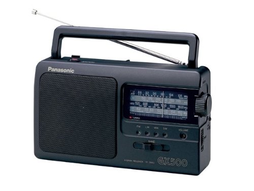 Panasonic RF-3500E9-K - Radio Portátil (FM/AM/LW/SW, 1000 mW, Largo Alcance, Sintonizador Analógico, Fácil y Simple de Usar) Color Negro